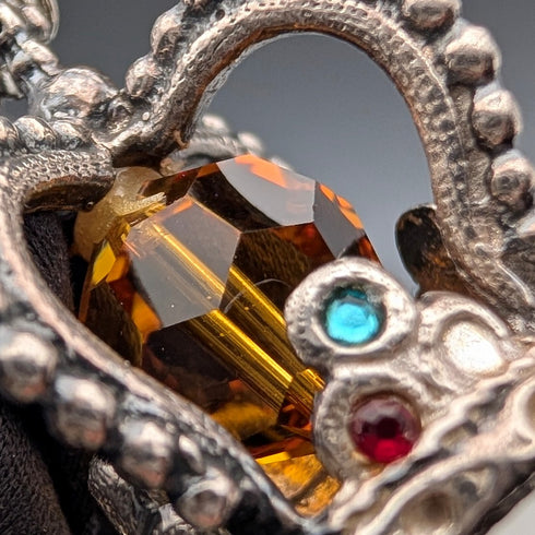 1979年英國復古皇冠吊墜項鍊 GDM